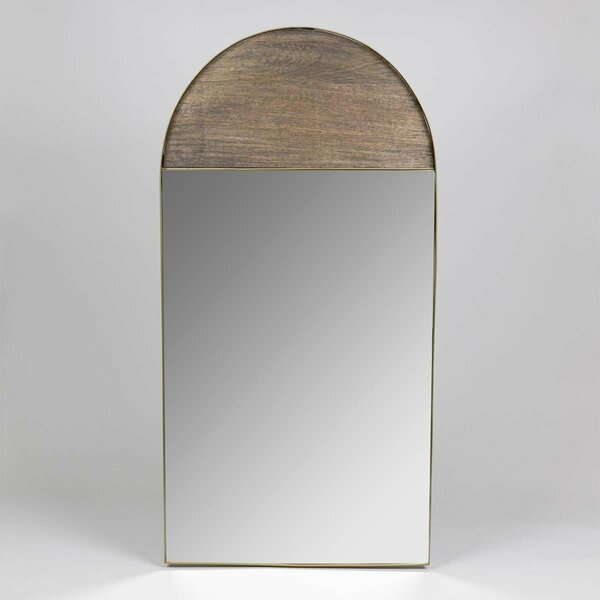Palacedesigns Wood & Gold Iron Arch Wall Mirror PA3106533